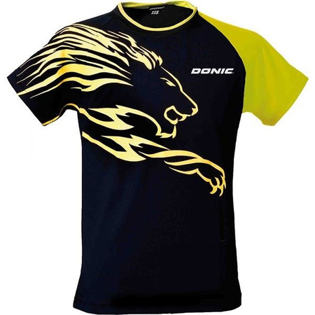 T-shirt Donic Lion czarno-niebieski