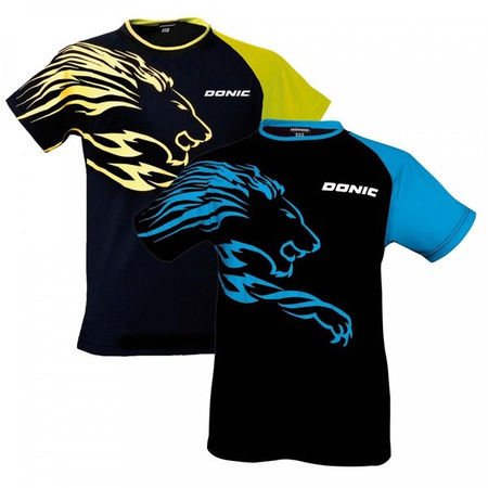 T-shirt Donic Lion czarno-niebieski