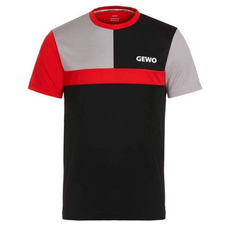 T-shirt Gewo Ravenna czarno-czerwona